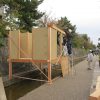 学園祭（建工祭）堀川茶室　土壁パネル　＆　建て方　　〜１０／３１