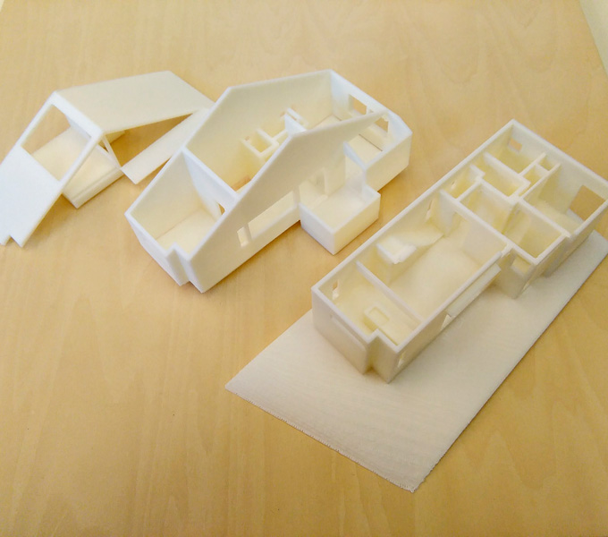 3dプリンターで建築模型を作ってみました