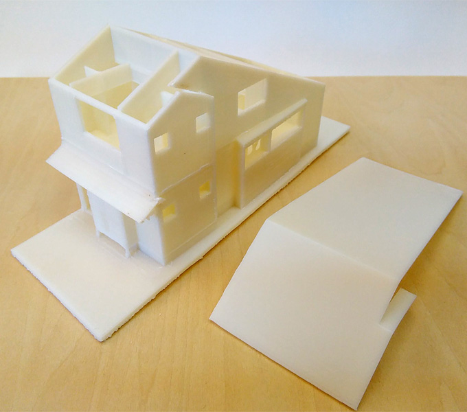 3dプリンターで建築模型を作ってみました