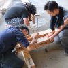 平成の京町家解体材を収納する小屋を建設する　8月5日