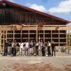 平成の京町家解体材を収納する小屋を建設する　8月7日