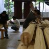 宇治茶園小屋建設−10　夏休み中の作業です　8月12日