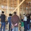 茶園小屋建設−２３　竹小舞かき体験イベント　11月14日