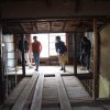 壬生川通りの長屋改修−１　根継ぎ　　６月１１日
