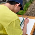 建築科２年生　測量にチャレンジ