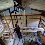 中京区の長屋改修2025−３　　前期試験の前の作業から